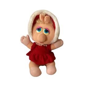 Baby Miss Piggy Sesame Street 11" Plush Vintage 1987